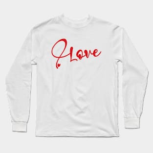 Love My Valentine Cute Love Hearts Long Sleeve T-Shirt